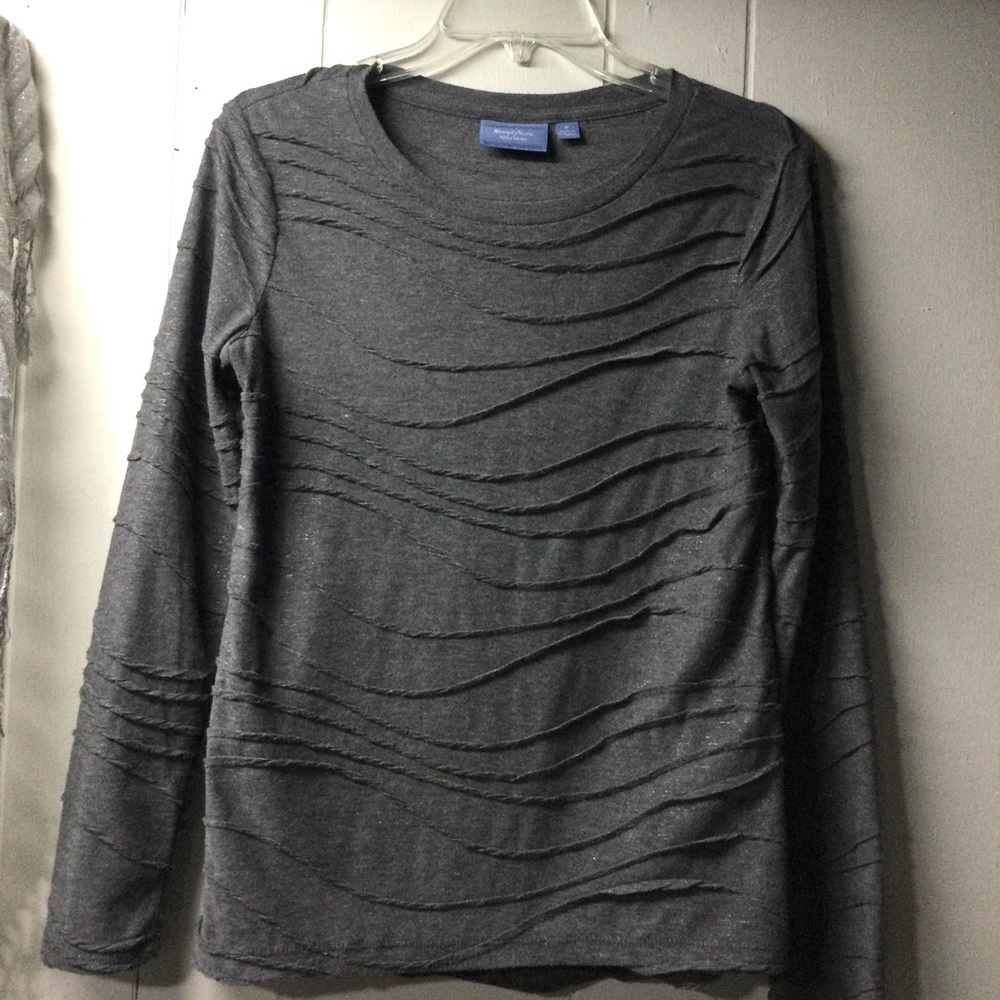 Simply Vera Vera Wanf Long sleeves grey top size S